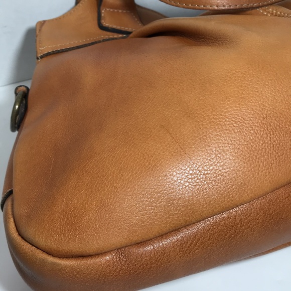 Patricia Nash Large Tan Leather Shoulder Crossbody - Picture 10 of 16